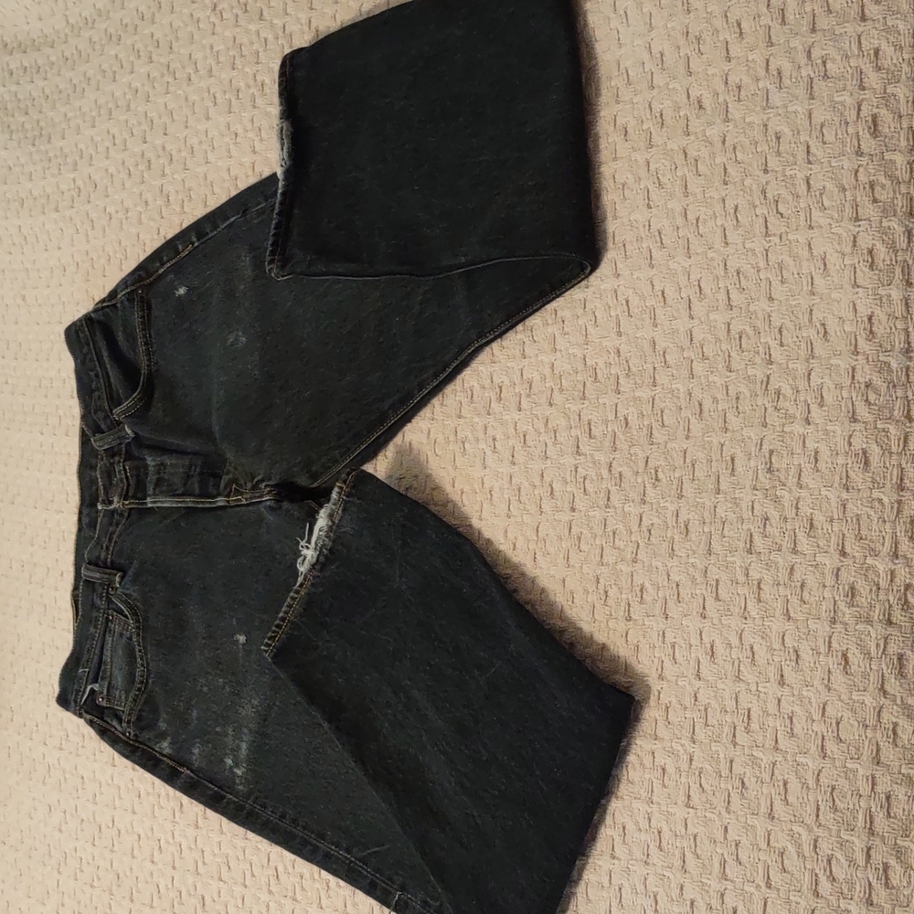 Levi's 501 stonewashed black jeans, size 34 x 30